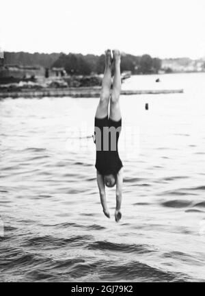 DOSSIER 1912 plongée aux Jeux olympiques de Stockholm 1912. Foto:Scanpix Historique/ Kod:1900 Scanpix SUÈDE Banque D'Images