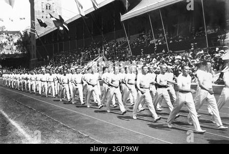 DOSSIER 1912 ouverture des jeux olympiques à Stockholm 1912. Foto:Scanpix Historique/ Kod:1900 Scanpix SUÈDE Banque D'Images