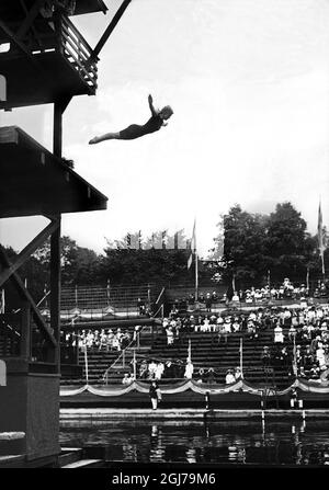 PHOTO 1912 photo des jeux olympiques de Stockholm 1912. L'image montre le stade de natation. Foto:Scanpix Historique/ Kod:1900 Scanpix SUÈDE Banque D'Images