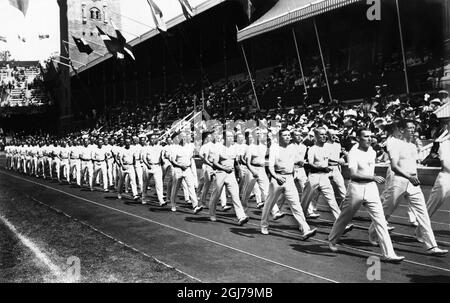 DOSSIER 1912 ouverture des jeux olympiques à Stockholm 1912. Foto:Scanpix Historique/ Kod:1900 Scanpix SUÈDE Banque D'Images