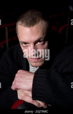 STOCKHOLM 20100107 Joel Kinnaman, acteur suédois qui joue le personnage Stephen Holder dans la prochaine série télévisée AMC « The Killing ». Joel Kinnaman a joué le rôle principal dans le thriller suédois de crime 'snabba Cash' (Easy Money). Foto Fredrik Sandberg / SCANPIX / Kod 10080 Banque D'Images