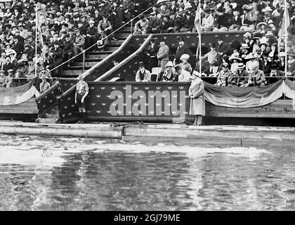 DOSSIER 1912 ouverture de la compétition de natation aux Jeux Olympiques de Stockholm 1912. Foto:Scanpix Historique/ Kod:1900 Scanpix SUÈDE Banque D'Images