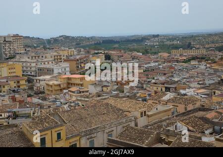 Quelques photos de la belle ville de Noto, dans le sud de la Sicile, prises lors d'un voyage en Sicile à l'été 2021. Banque D'Images