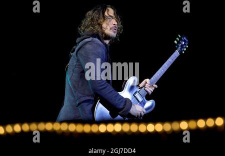 NORJE 20120607 Chris Cornell du groupe de rock américain Soundgarden perfomrs duirng the Sweden Rock Festival 2012 iin Solvesborg Soputh Suède, 7 juin 2012. Foto: Claudio Bresciani / SCANPIX / Kod 10090 Banque D'Images