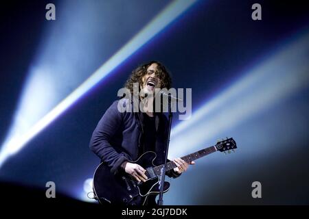 NORJE 20120607 Chris Cornell du groupe de rock américain Soundgarden perfomrs duirng the Sweden Rock Festival 2012 iin Solvesborg Soputh Suède, 7 juin 2012. Foto: Claudio Bresciani / SCANPIX / Kod 10090 Banque D'Images