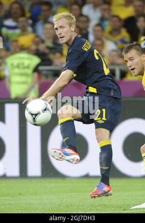 KIEV 20120611 Christian Wilhelmsson de Suède en action pendant le match ce 2012 Ukraine Suède à Kiev Ukraine, le 11 juin 2012. Foto: Fredrik Sandberg / SCANPIX / Kod 10080 Banque D'Images