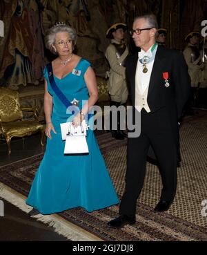 STOCKHOLM 20090115 la princesse Christina, Mme Magnuson et son mari Tord Magnuson de Suède ont été victimes d'un vol de bijoux. Foto Bertil Ericson / SCANPIX Kod 10000 Banque D'Images