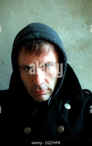 Stockholm, DOSSIER 1998-08-27, Bruce Dickinson, ancien chanteur du groupe de métaux lourds Iron Maiden. Foto: Fredrik Sandberg/ SCANPIX code 71420. Banque D'Images