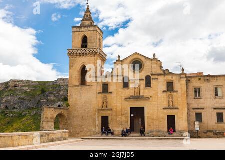 Italie, Basilicate, province de Matera, Matera. 28 mai 2019. Chiesa di San Pietro Caveoso. (Usage éditorial uniquement) Banque D'Images