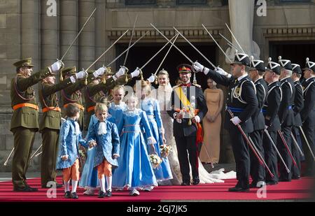 LUXEMBOURG 20121020 le mariage du prince héritier Guillaume de Luxembourg et de la comtesse belge Stephanie de Lannoy, le 20 octobre 2012, à Luxembourg. Foto Jonas Ekström / SCANPIX Kod 10030 Banque D'Images