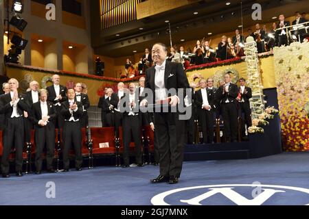 STOCKHOLM 20121210 Mo Yan de Chine reçoit le Prix Nobel de littérature 2012 lors de la cérémonie du Prix Nobel dans la salle de concert de Stockholm Suède, le 10 décembre 2012. Foto: Jonas Ekström / SCANPIX Kod 10030 Banque D'Images