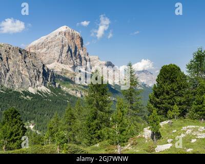 Tofana de Rozes dans les Dolomites de Cortina d'Ampezzo. Fait partie du site classé au patrimoine mondial de l'UNESCO les Dolomites. Italie Banque D'Images