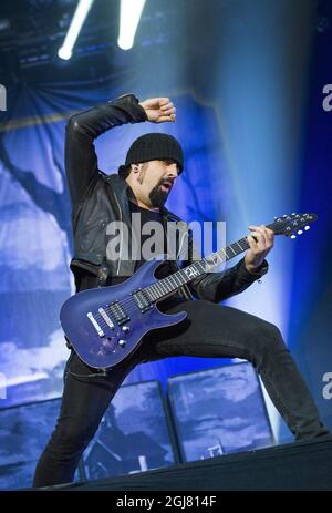 VOLBEAT, groupe DE hard rock danois NORRKOPING 20130629, se déroule samedi au Bravalla Festival 2013 à Norrkoping, en Suède. Foto: Claudio Bresciani / SCANPIX / Kod 10090 Banque D'Images