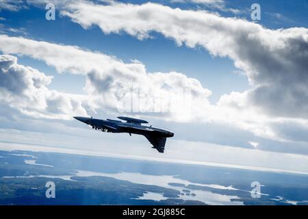 LINKOPING 2013-09-26 voler dans un JAS Gripen (modèle 39D) un combattant multirôle léger à un seul moteur. Foto: Magnus Hjalmarson Neideman / SVD / TT / Kod 10078 Banque D'Images