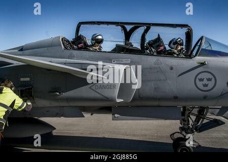 LINKOPING 2013-09-26 voler dans un JAS Gripen (modèle 39D) un combattant multirôle léger à un seul moteur. Foto: Magnus Hjalmarson Neideman / SVD / TT / Kod 10078 Banque D'Images