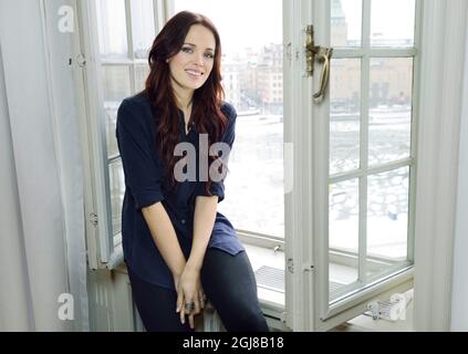 STOCKHOLM 20140123 Katia Winter, actrice suédoise vue dans la série télévisée 'Dexter' et 'Leepy Hollow' et le prochain film Terrence Malick 'Knight of Cups'. Foto: Henrik Montgomery / TT / Kod: 10060 Banque D'Images