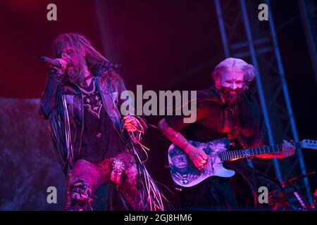 SOLVESBORG 2014-06-05 US Rob Zombie se produit pendant la deuxième journée du festival suédois de musique rock Sweden Rock à Solvesborg, dans le sud de la Suède, le 05 juin 2014. Photo: Fredrik Sandberg / TT / code 10080 Banque D'Images