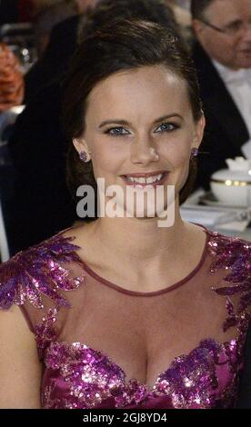 STOCKHOLM 2014-12-10 Sofia Hellqvist au banquet Nobel à l'hôtel de ville de Stockholm, Suède, le 10 décembre 2014. Photo: Claudio Bresciani / TT / Kod 10090 Banque D'Images