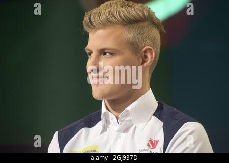 STOCKHOLM 2015-03-04 Marcus Ericsson, pilote suédois de Formule 1, est vu lors d'une réunion de presse à Stockholm, Suède, le 4 mars 2015. Ericsson est en course pour l'équipe Sauber cette année dans une C34-Ferrari. La saison F-1 2015 débutera à Melbourne le 15 mars. Foto: Fredrik Sandberg / TT / Kod 10080 Banque D'Images