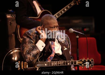 STOCKHOLM 20040522 la légende du blues BB King lors d'un concert à Stockholm, le 22 mai 2004. Foto Fredrik Sandberg / SCANPIX Code 71420 Banque D'Images