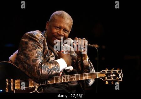 STOCKHOLM 20040522 la légende du blues BB King lors d'un concert à Stockholm, le 22 mai 2004. Foto Fredrik Sandberg / SCANPIX Code 71420 Banque D'Images