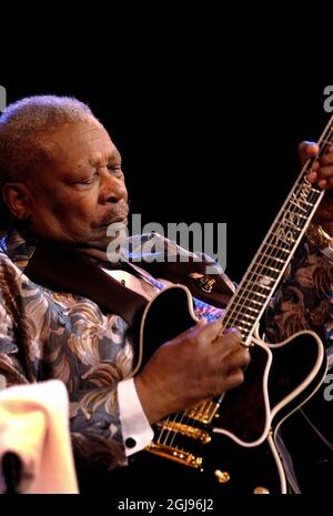 STOCKHOLM 20040522 la légende du blues BB King lors d'un concert à Stockholm, le 22 mai 2004. Foto Fredrik Sandberg / SCANPIX Code 71420 Banque D'Images