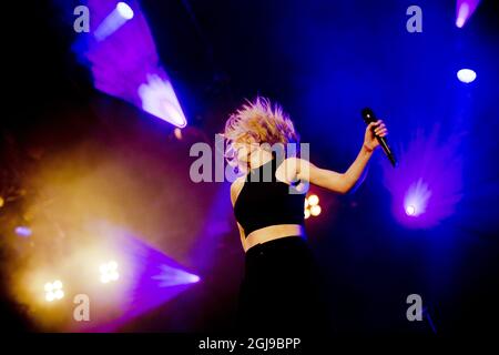 Göteborg 2015-08-15 Ellie Goulding se produit lors du festival de musique Way Out West à Göteborg, Suède, le samedi 15 août 2015. Foto Adam Ihse / TT / Kod 9200 Banque D'Images