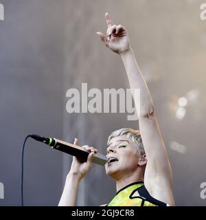 STOCKHOLM 2015-08-28 Robyn vit au festival Popaganda à Stockholm, Suède, le 28 août 2015. Photo: Maja Suslin / TT / Kod 10300 Banque D'Images