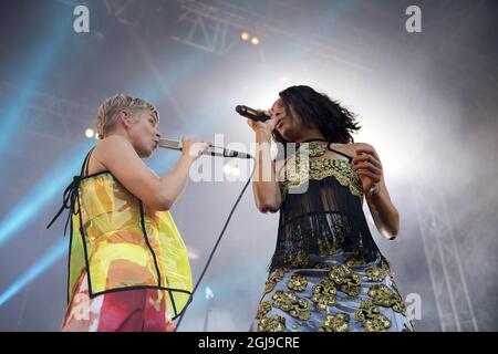 STOCKHOLM 2015-08-28 Robyn vit au festival Popaganda à Stockholm, Suède, le 28 août 2015. Photo: Maja Suslin / TT / Kod 10300 Banque D'Images