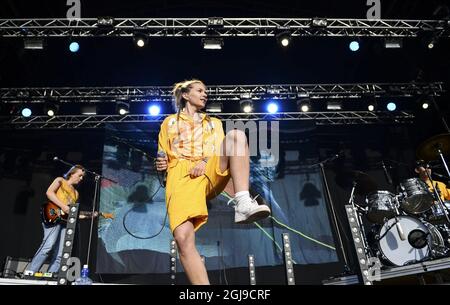 STOCKHOLM 2015-08-28 Tove Styrke en direct au festival Popaganda à Stockholm, Suède, le 28 août 2015. Photo: Maja Suslin / TT / Kod 10300 Banque D'Images