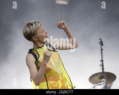 STOCKHOLM 2015-08-28 Robyn vit au festival Popaganda à Stockholm, Suède, le 28 août 2015. Photo: Maja Suslin / TT / Kod 10300 Banque D'Images