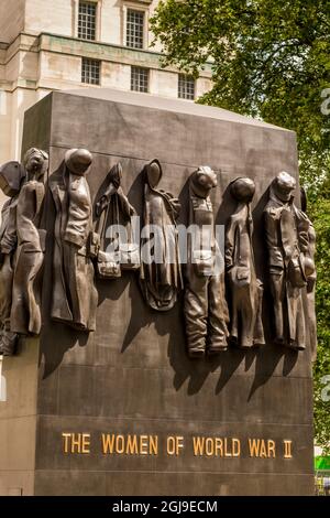Monument aux femmes de la Seconde Guerre mondiale, Londres, Angleterre. (Usage éditorial uniquement) Banque D'Images