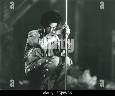 STOCKHOLM 1987-05-08 l'artiste et chanteur Prince se produit lors d'un concert à Stockholm, Suède, le 8 mai 1987. Foto: Torbjorn Selander / EXP / TT / Kod 90 ** HORS SUÈDE** Banque D'Images