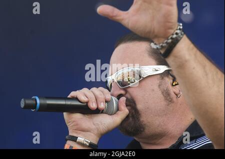 NORJE 2016-06-11 le groupe de Metal Progressif américain Symphony X se produit au festival de musique de Sweden Rock à Norje, en Suède, le 11 juin 2016. Foto: Erik Nylander / TT / Kod 11540 Banque D'Images