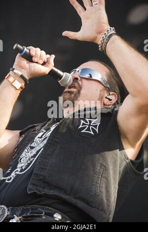 NORJE 2016-06-11 le groupe de Metal Progressif américain Symphony X se produit au festival de musique de Sweden Rock à Norje, en Suède, le 11 juin 2016. Foto: Erik Nylander / TT / Kod 11540 Banque D'Images