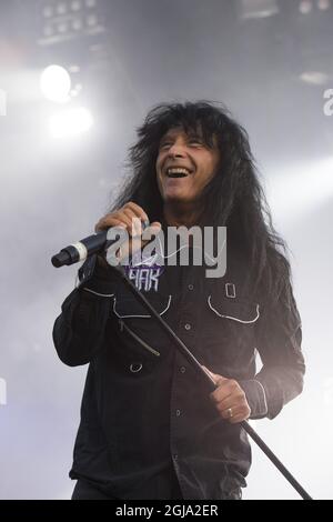 NORJE 2016-06-11 le groupe américain de thrash Metal Anthrax se produit au festival de musique de Sweden Rock à Norje, en Suède, le 11 juin 2016. Foto: Erik Nylander / TT / Kod 11540 Banque D'Images