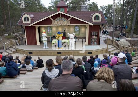 NORRKOPING 20160501 le monde de « Bamse » au zoo de Kolmarden Bamse (« l'ours le plus fort du monde ») est un dessin animé suédois. Foto: Stefan Jerrevang / TT / Kod 60160 Banque D'Images