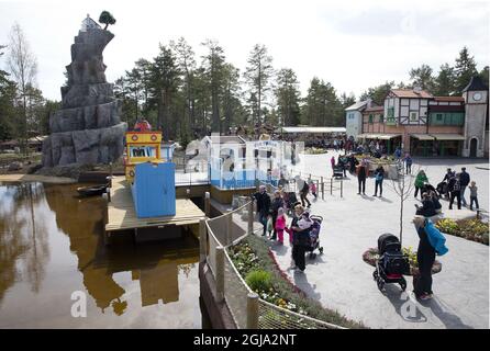 NORRKOPING 20160501 le monde de « Bamse » au zoo de Kolmarden Bamse (« l'ours le plus fort du monde ») est un dessin animé suédois. Foto: Stefan Jerrevang / TT / Kod 60160 Banque D'Images