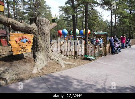 NORRKOPING 20160501 le monde de « Bamse » au zoo de Kolmarden Bamse (« l'ours le plus fort du monde ») est un dessin animé suédois. Foto: Stefan Jerrevang / TT / Kod 60160 Banque D'Images