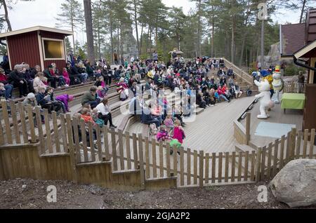 NORRKOPING 20160501 le monde de « Bamse » au zoo de Kolmarden Bamse (« l'ours le plus fort du monde ») est un dessin animé suédois. Foto: Stefan Jerrevang / TT / Kod 60160 Banque D'Images