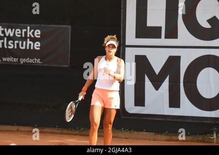 Mayar Sherif remporte un match contre Katarzyna Kawa Liqui Moly Open WTA tennis Turnier Karlsruhe TC Rüppurr 9.septembre 2021 Banque D'Images