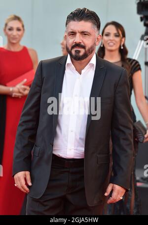 Venise, Italie. 08 septembre 2021. VENISE, ITALIE - SEPTEMBRE 08 Gennaro Gattuso assiste au tapis rouge du film 'Freaks Out' lors du 78e Festival International du film de Venise le 08 septembre 2021 à Venise, Italie. Credit: dpa/Alay Live News Banque D'Images