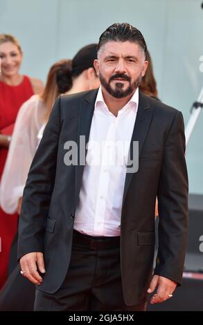 Venise, Italie. 08 septembre 2021. VENISE, ITALIE - SEPTEMBRE 08 Gennaro Gattuso assiste au tapis rouge du film 'Freaks Out' lors du 78e Festival International du film de Venise le 08 septembre 2021 à Venise, Italie. Credit: dpa/Alay Live News Banque D'Images