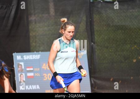 Mayar Sherif remporte un match contre Katarzyna Kawa Liqui Moly Open WTA tennis Turnier Karlsruhe TC Rüppurr 9.septembre 2021 Banque D'Images