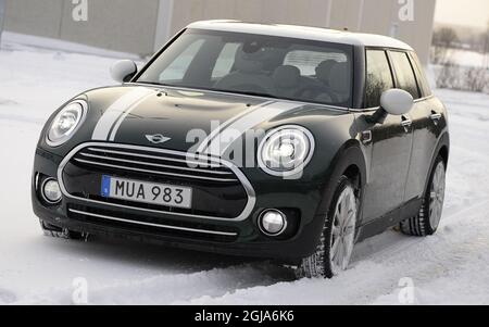 UPPSALA 2016-01-13 Mini Clubman Cooper D automate. Foto: Anders Wiklund / TT Kod 10040 voiture, circulation, route, rue, transport, communication, Banque D'Images