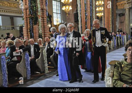 STOCKHOLM 20100619 Carl Johan, comte de Wisborg och, comtesse Gunnila Bernadotte de Wisborg arrivant au mariage de la princesse de la Couronne Victoria et de M. Daniel Westling à la cathédrale de Stockholm, en Suède, le 19 juin 2010. Foto: Henrik Montgomery / SCANPIX SUÈDE / Kod 10060 Banque D'Images