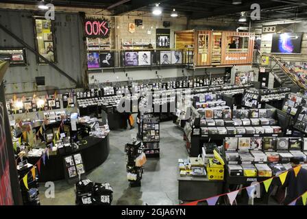 NEW YORK 2016-03-17 Rough Trade NYC, ecord shop and Scene och in Brooklyn Foto: Lars Pehrson / SVD / TT / Kod 30155 Voyage, géographie, musique, détail, commerce Banque D'Images