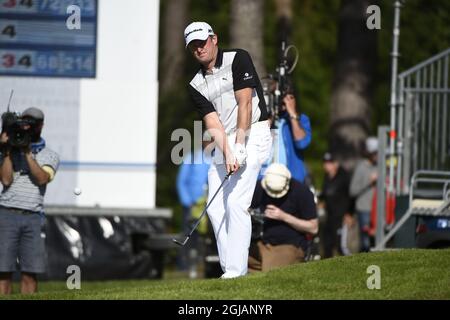 BARSEBACK 20170603 pays de Galles Jamie Donaldson sur le 18ème trou pendant la troisième journée des maîtres Nordea au Barseback Golf Club samedi 3 juin 2017 photo: Emil Langvad / TT Kod 9290 Banque D'Images