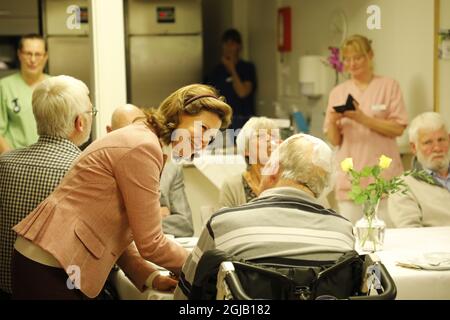 STOCKHOLM 2017-11-09 la reine Silvia inaugure jeudi la maison principale Soderstromsgardnes à Stenhamra. Foto: Christine Olsson / TT / Kod 10430 Banque D'Images