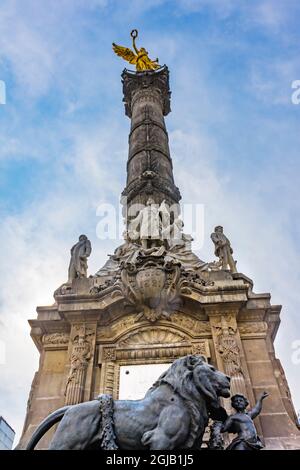 Angel of Independence Monument, Mexico, Mexique. Construit en 1910 célébrant la guerre au début des années 1800 menant à l'indépendance 1821. Banque D'Images